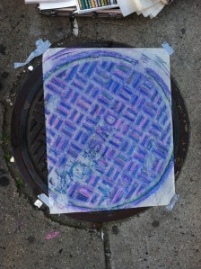 Progression using grave stone rubbing technique.