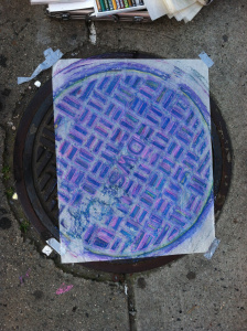 Progression using grave stone rubbing technique.